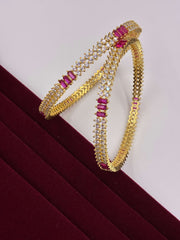 CZ Ruby Studded Bangle