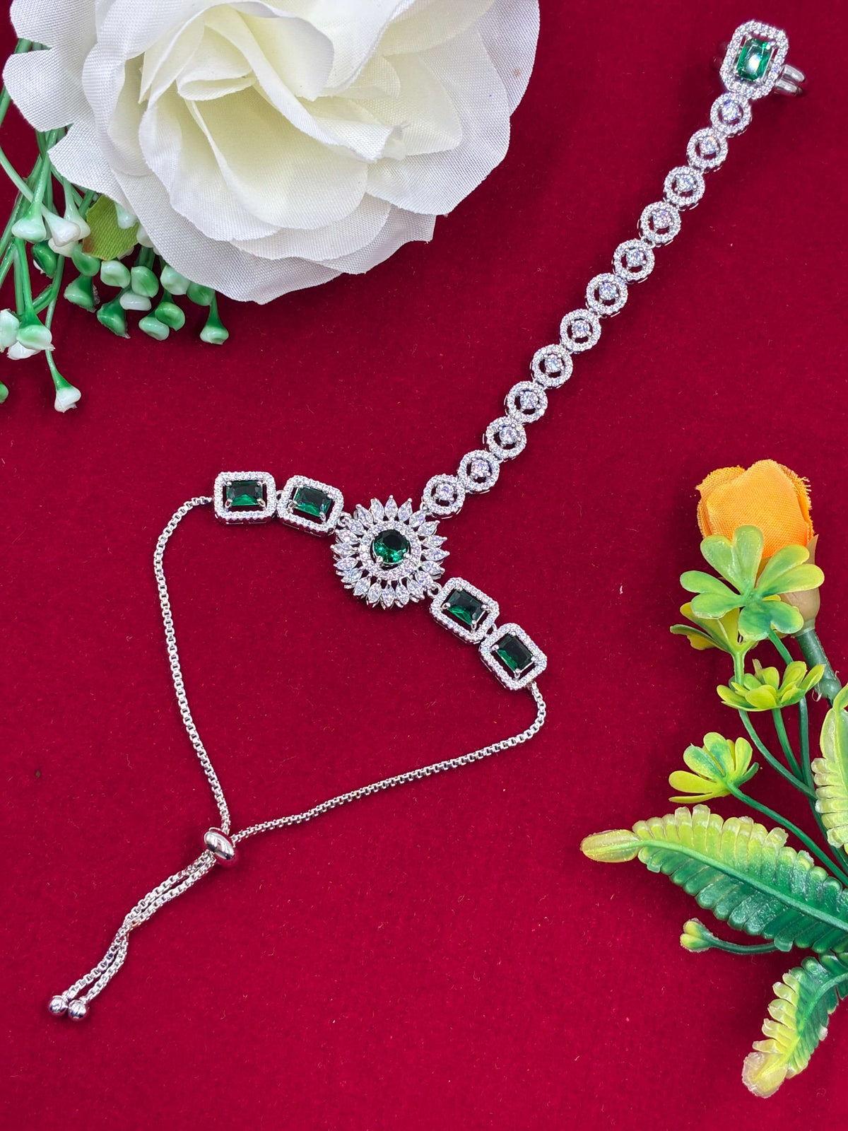 CZ Emerald Green designer Hathphool