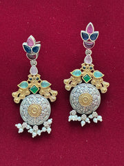 Oxidised Beautifully crafted Multicoloured Earring