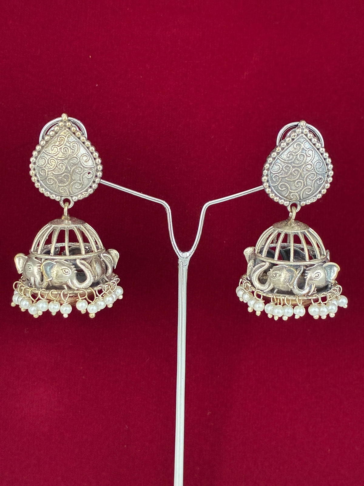 Oxidised Stylish Jhumka Earring