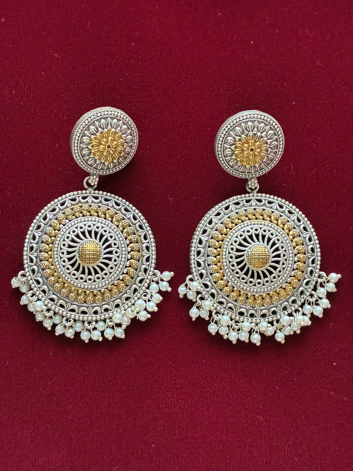 Oxidised Spheric Designer Earring