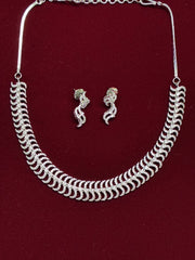 CZ Embellished Sequence Necklace Set