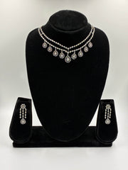 CZ Princess Tear Drop Necklace Set