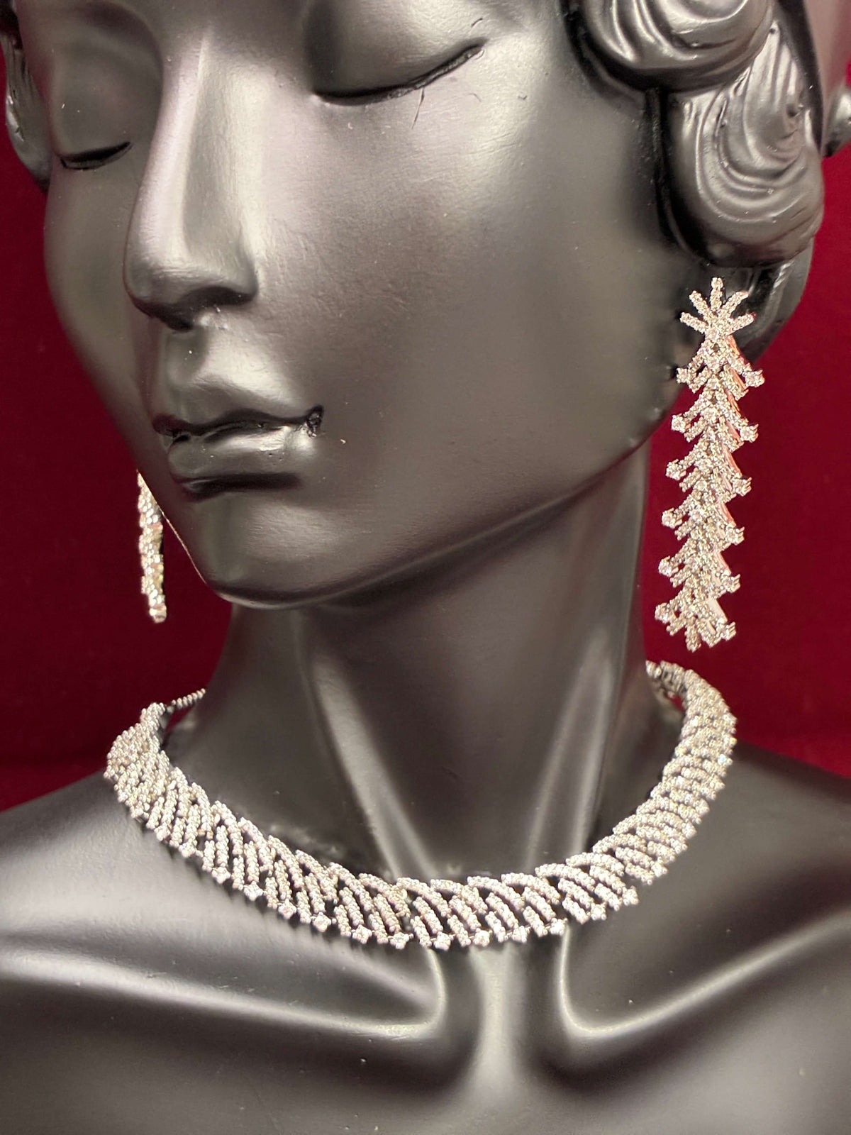 CZ Empress Sequence Necklace Set