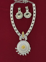 Oxidised Dual tone Designer Necklace Set