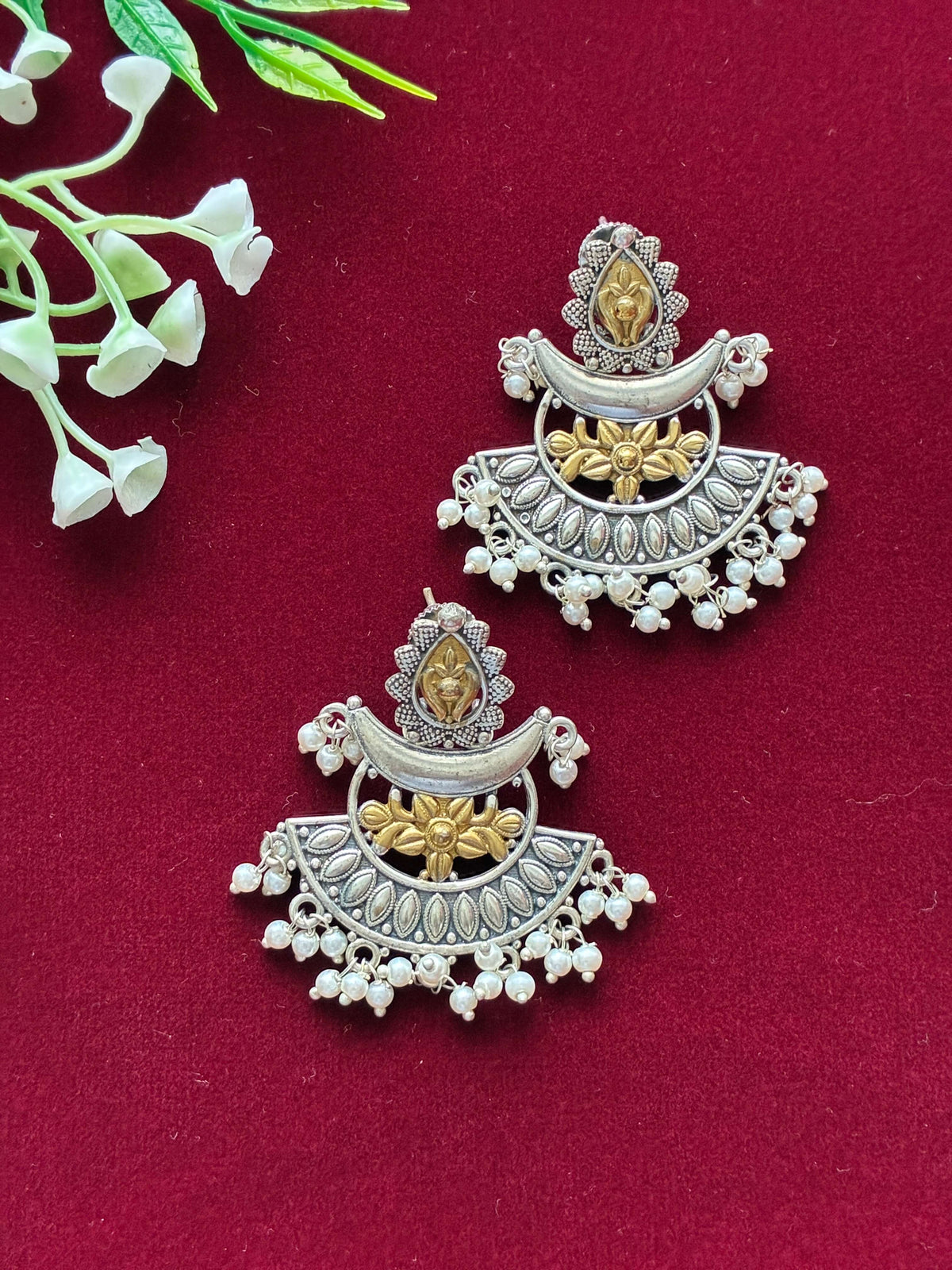 Oxidised Chandbali Earring