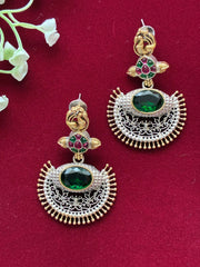 Oxidised Chand Drop Earring