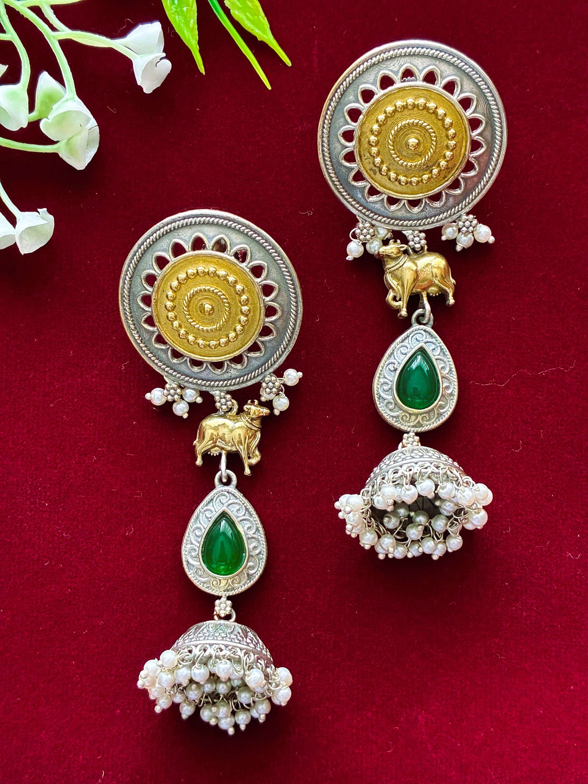 Oxidised Long Jhumka Earring