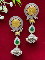 Oxidised Long Jhumka Earring