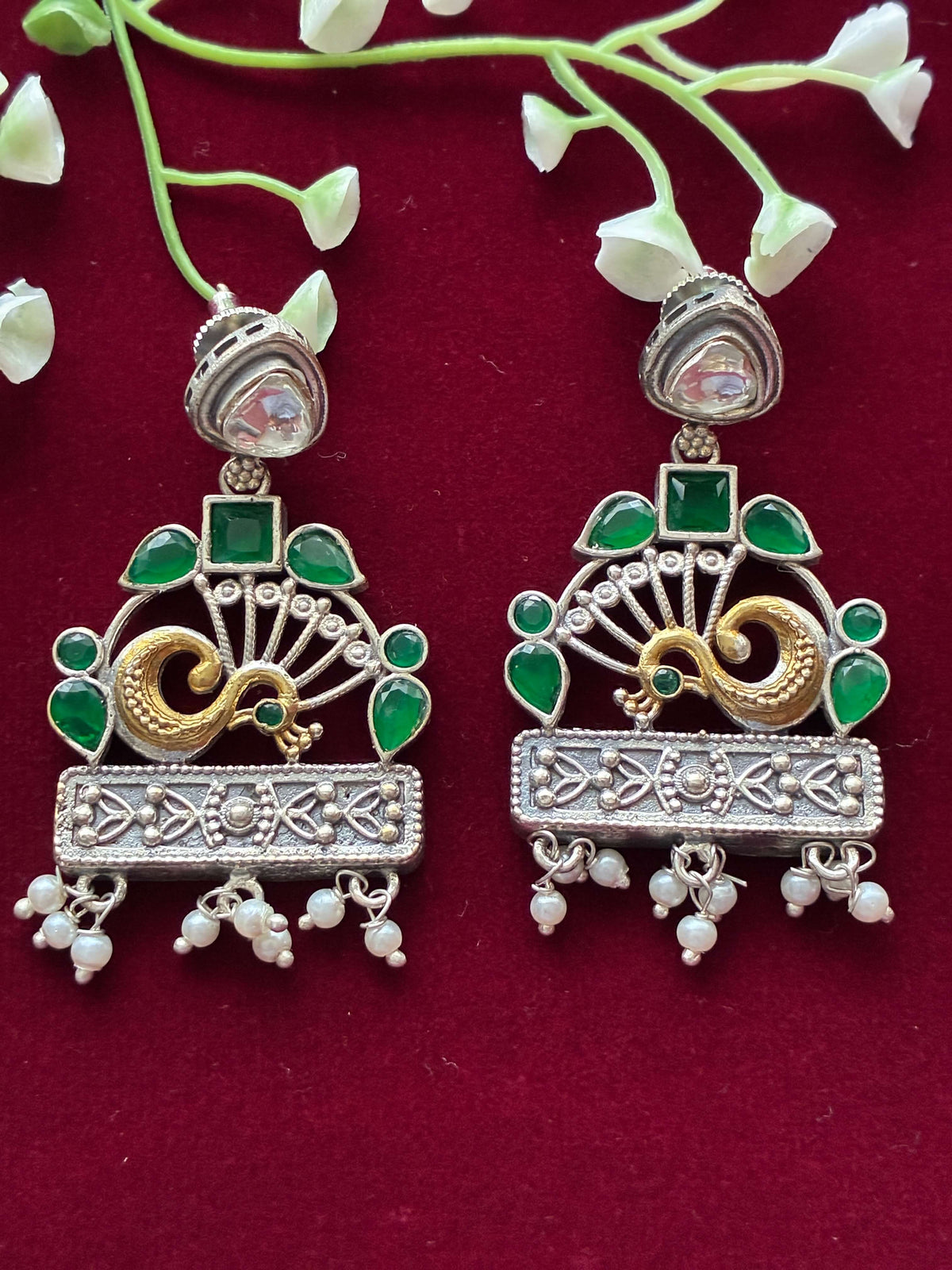 Oxidised Designer Earring