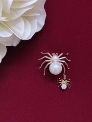 Sparkle Duo Spider Brooch