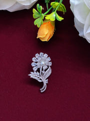 CZ Exquisite Floral Brooch