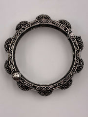 Oxidised Openable Gajra Style Kada