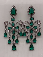 Western Emerald Green Stone studded Designer Earring