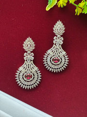 CZ Royal Ruby Designer Earring