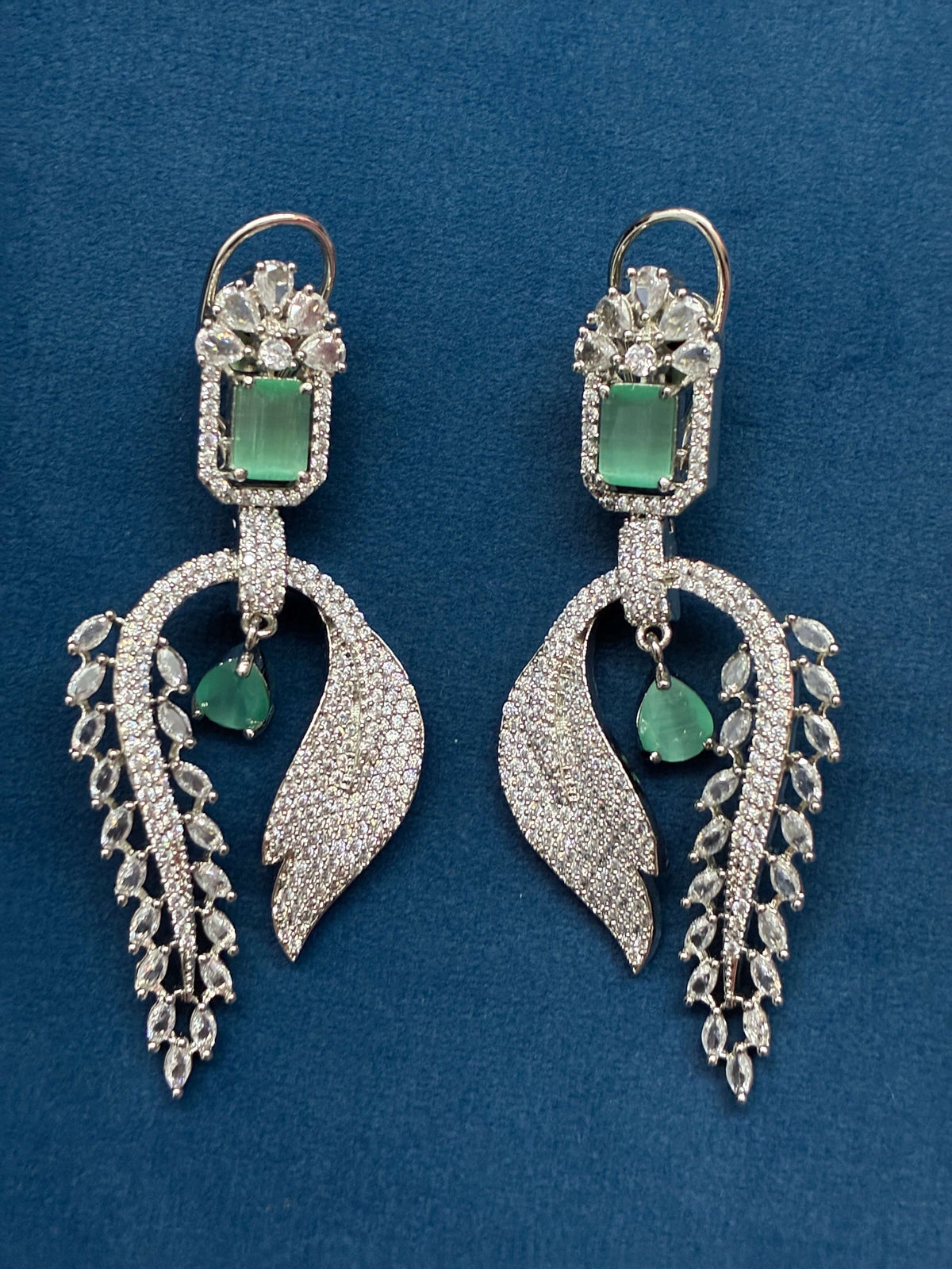 CZ Pastel Green Glorious Earring
