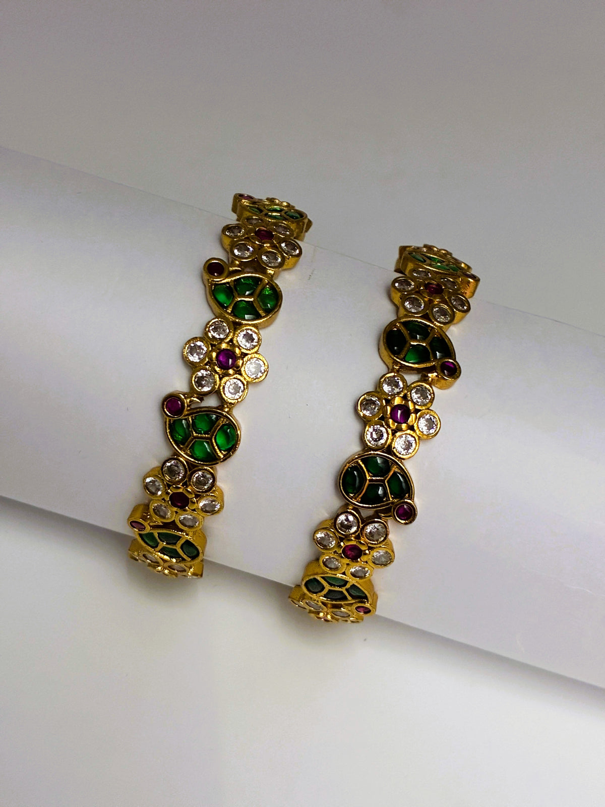 Antique Multicoloured Polki Bangle