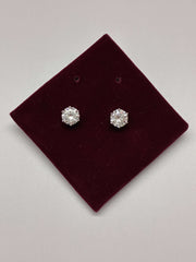 CZ Radiant Solitaire Earrings