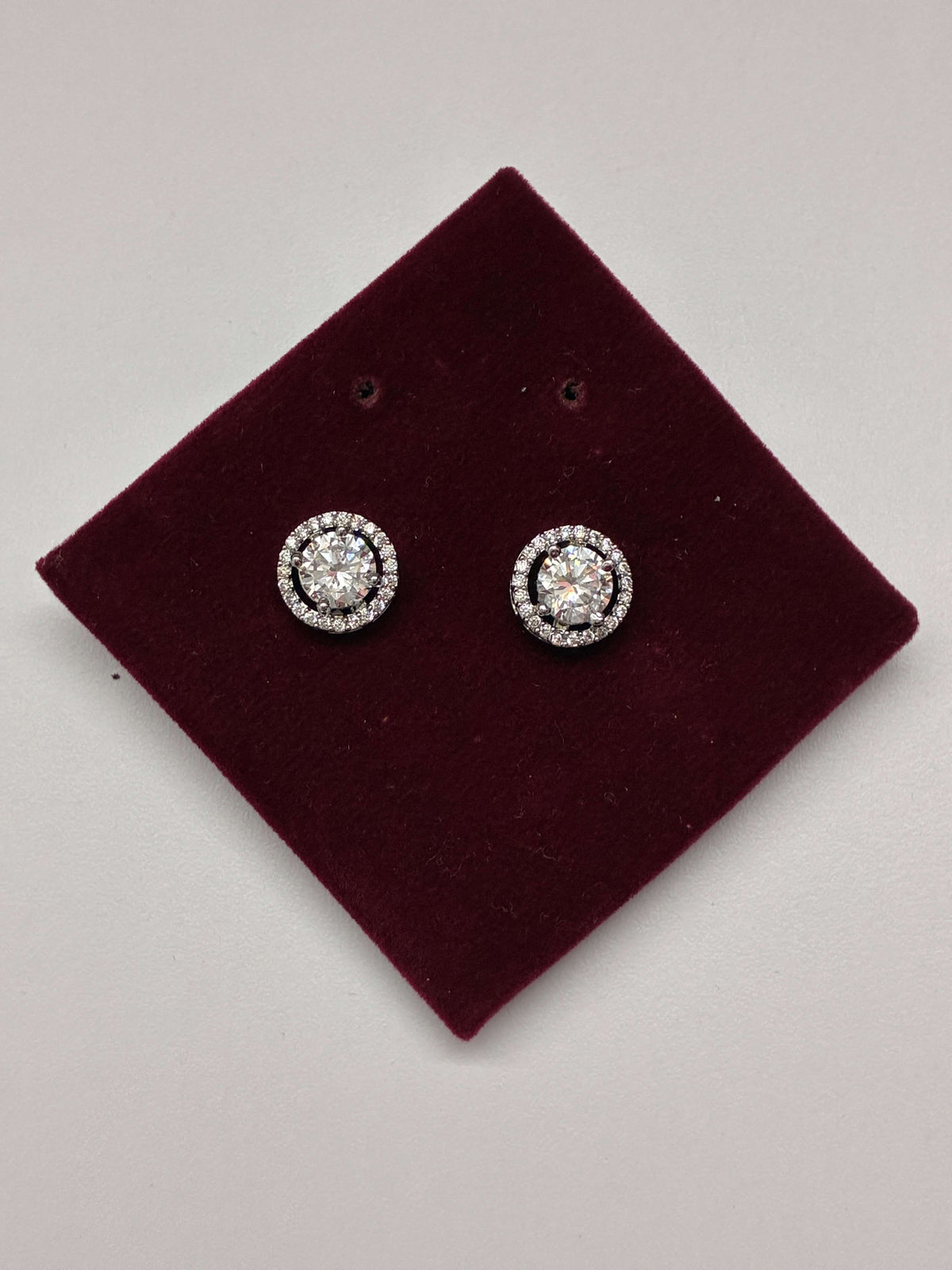 CZ Silver Pre-set Solitaire Earrings