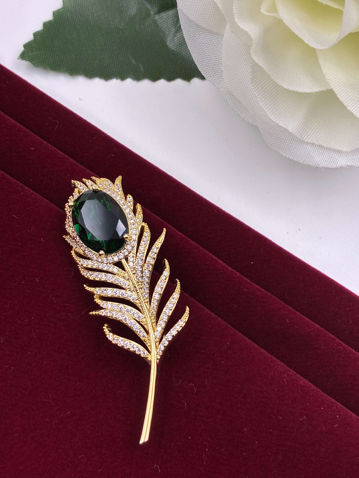 Peacock Feather Brooch