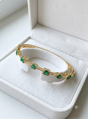 CZ Emerald Dili-Delicate Openable Kada