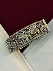 Oxidised Openable Antique Designer Kada