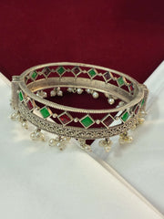 Oxidised Openable Splendid Designer Kada