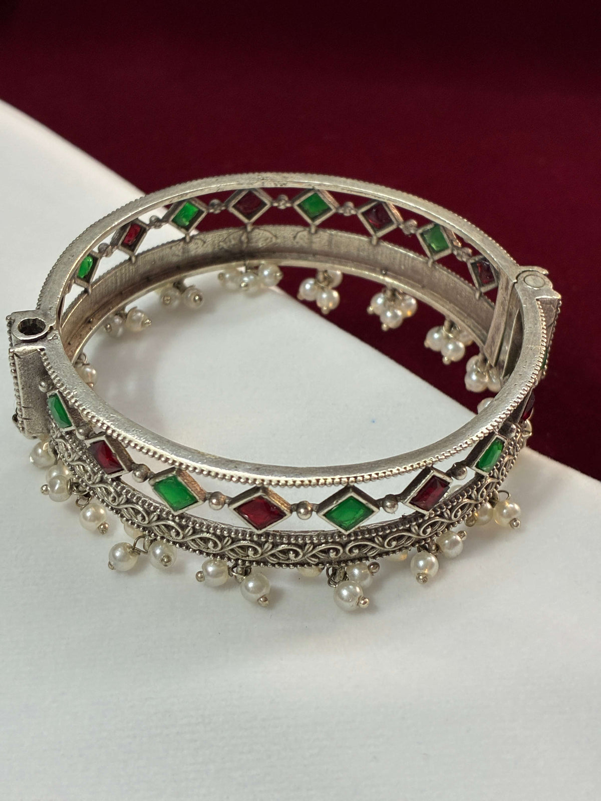Oxidised Openable Splendid Designer Kada